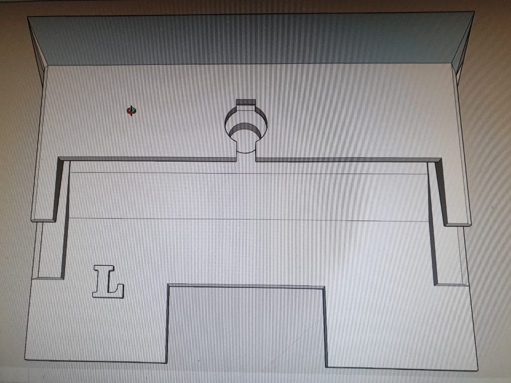 CAD design drawing of the jack point cover
